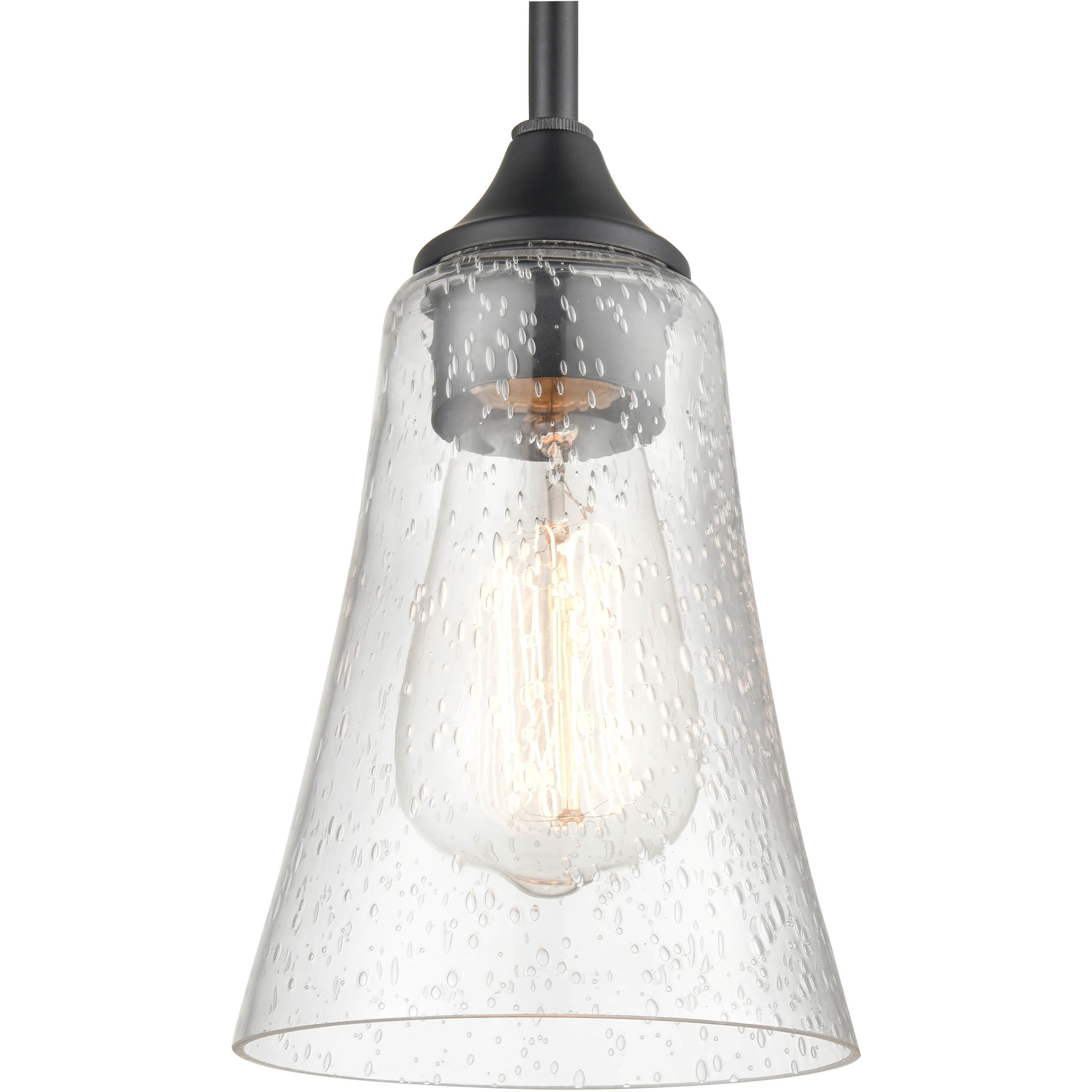 Natalie 1 Light 5.25 inch Matte Black Pendant Ceiling Light